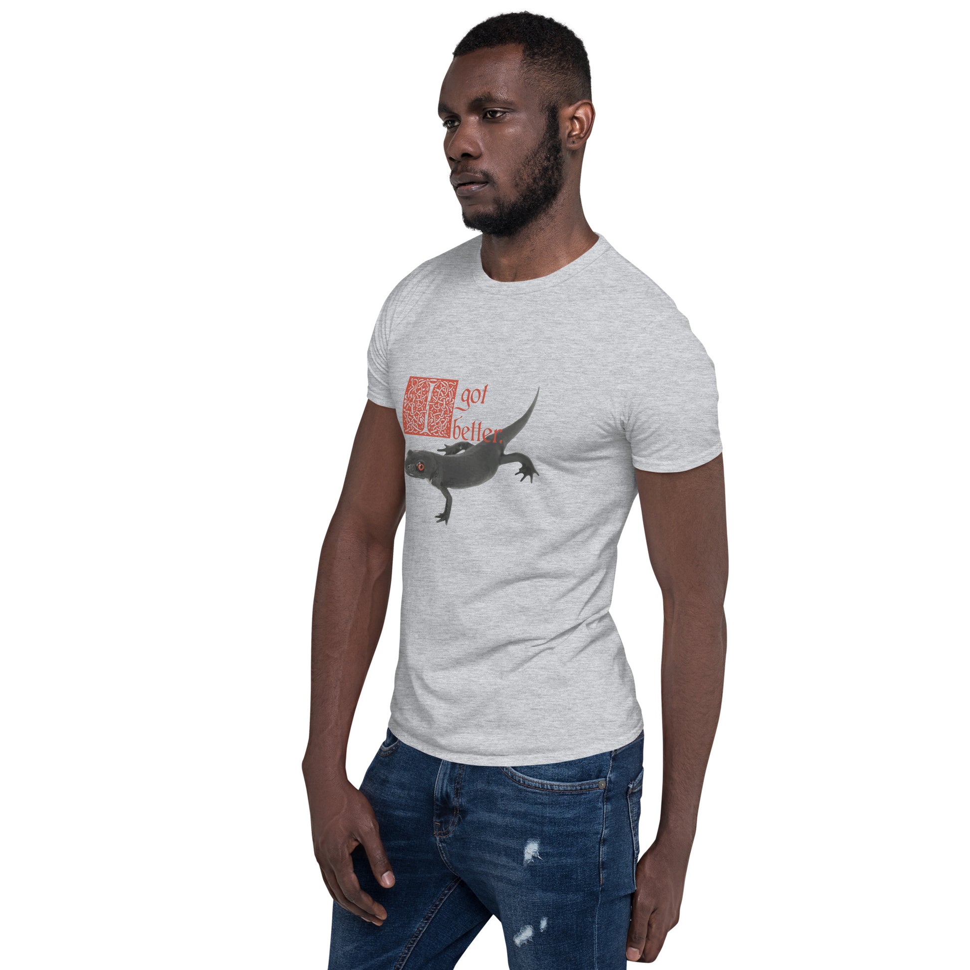 I Got Better Short Sleeve Unisex T-shirt Heather Grey Mockup
