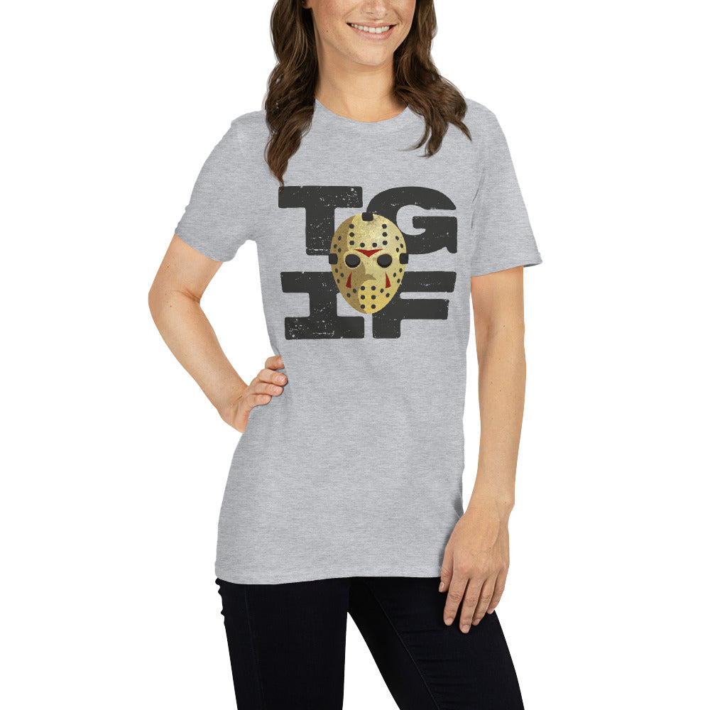 tgif short sleeve unisex t-shirt heather grey mockup