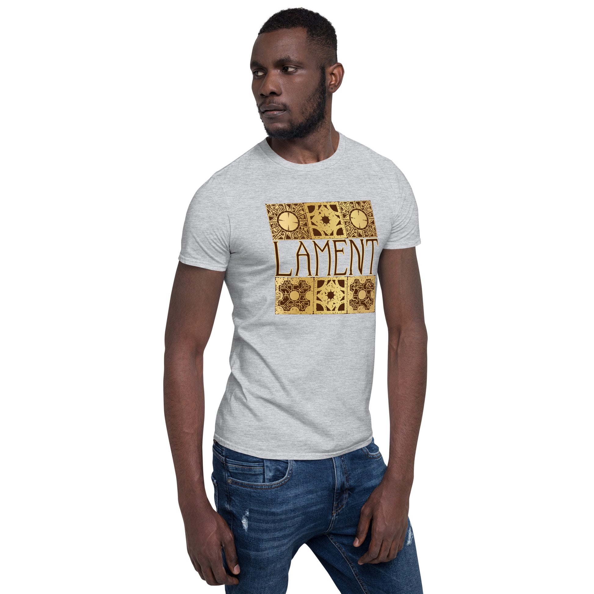 Lament Configuration short-sleeve unisex t-shirt heather grey mockup