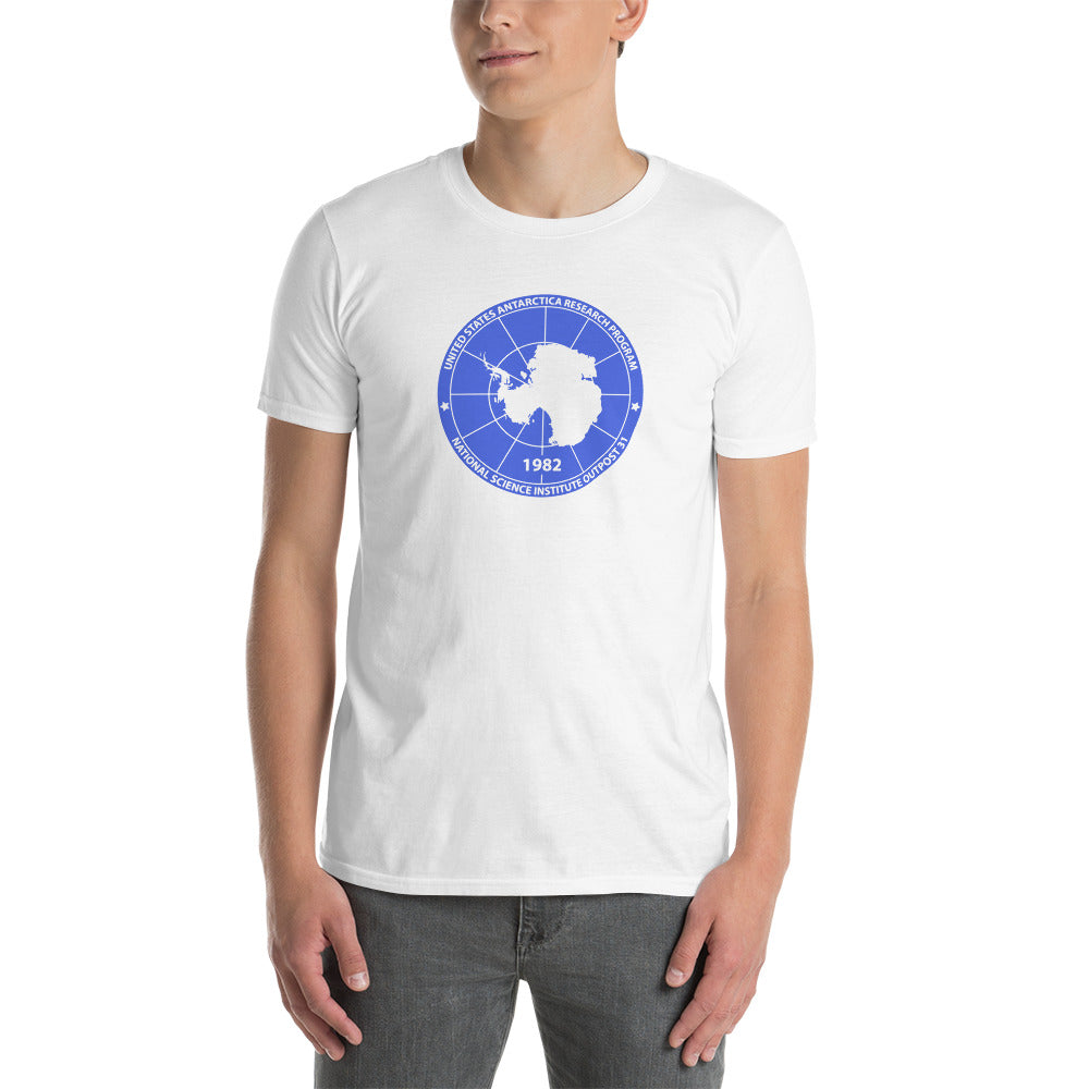 outpost 31 short sleeve unisex t-shirt white mockup