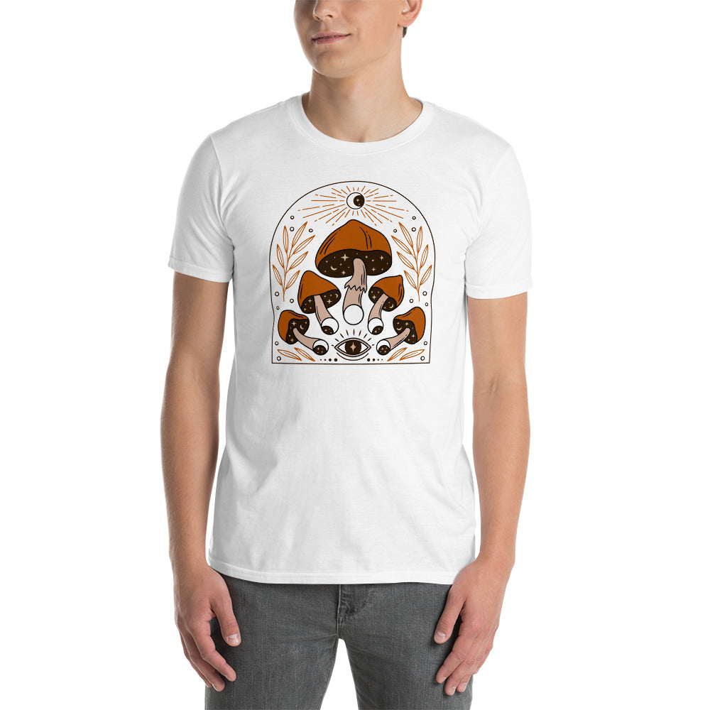 moonshrooms short sleeve unisex t-shirt white mockup