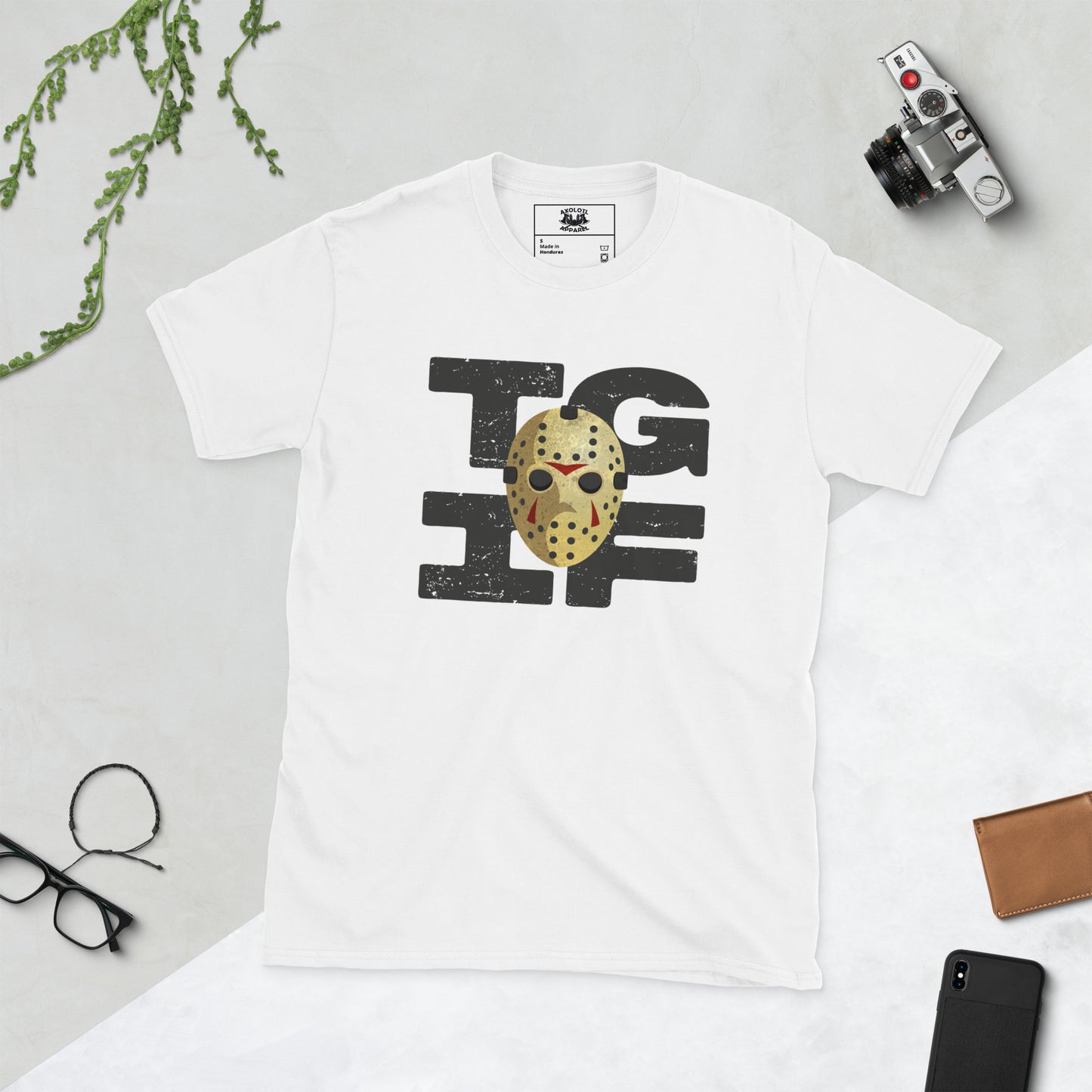 tgif short sleeve unisex t-shirt white flat