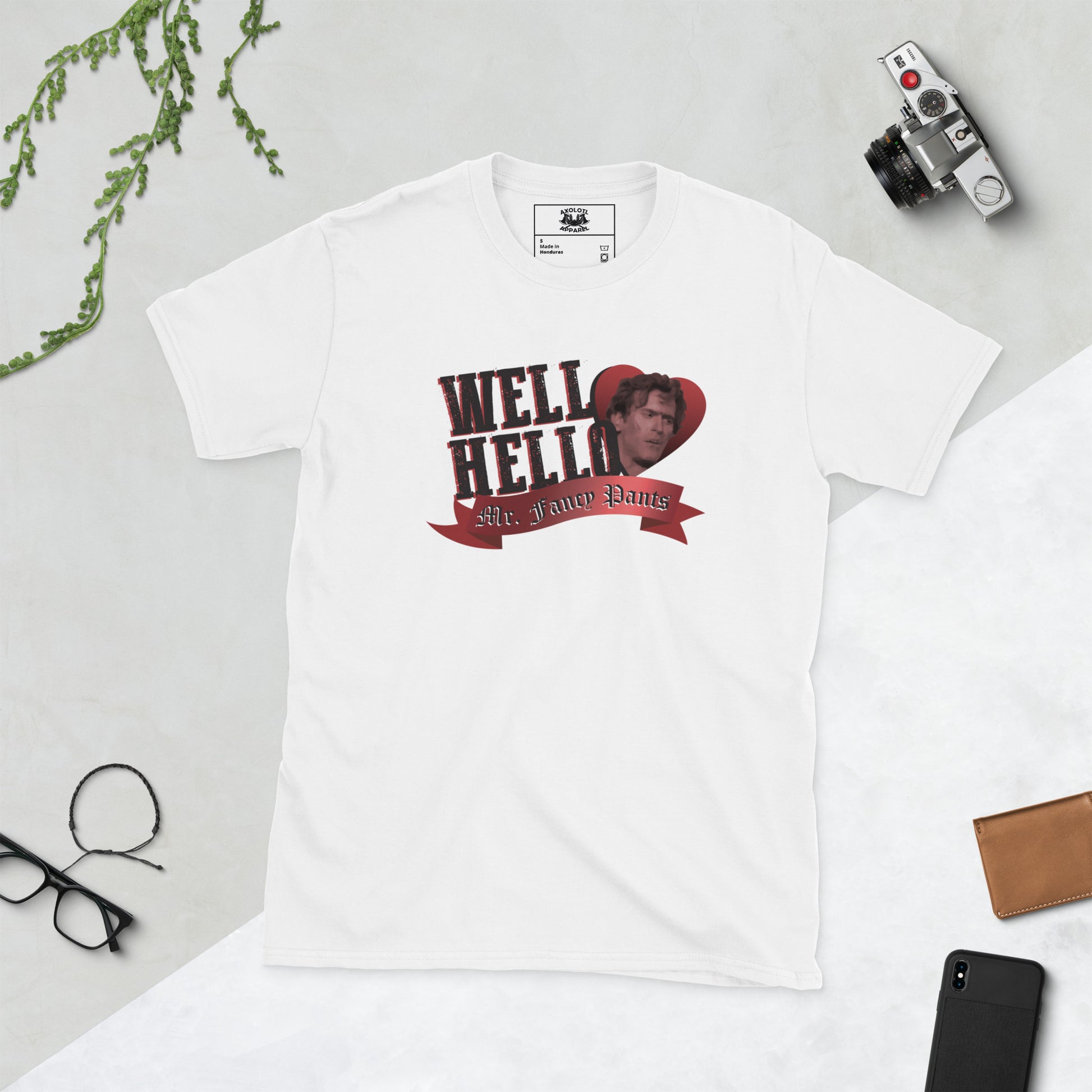 Well Hello Mister Fancy Pants Short-sleeve Unisex T-shirt White Flat