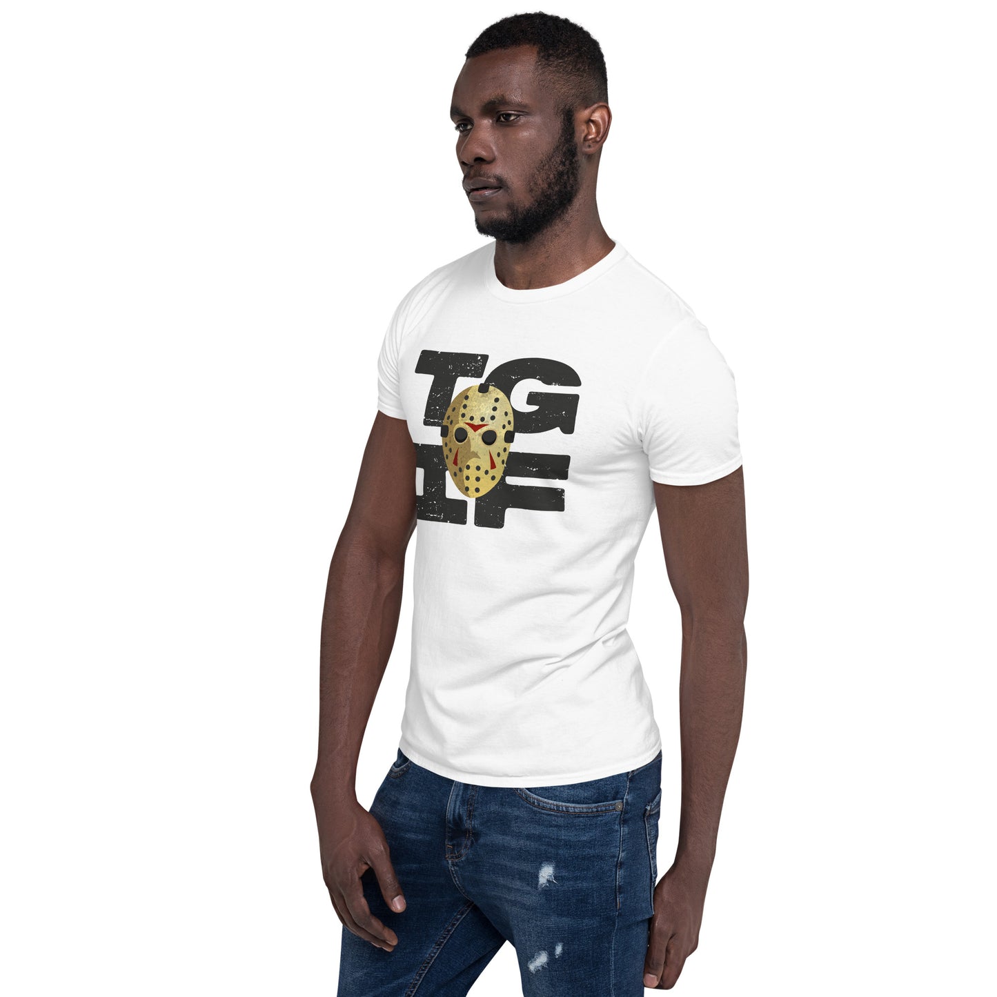 tgif short sleeve unisex t-shirt white mockup