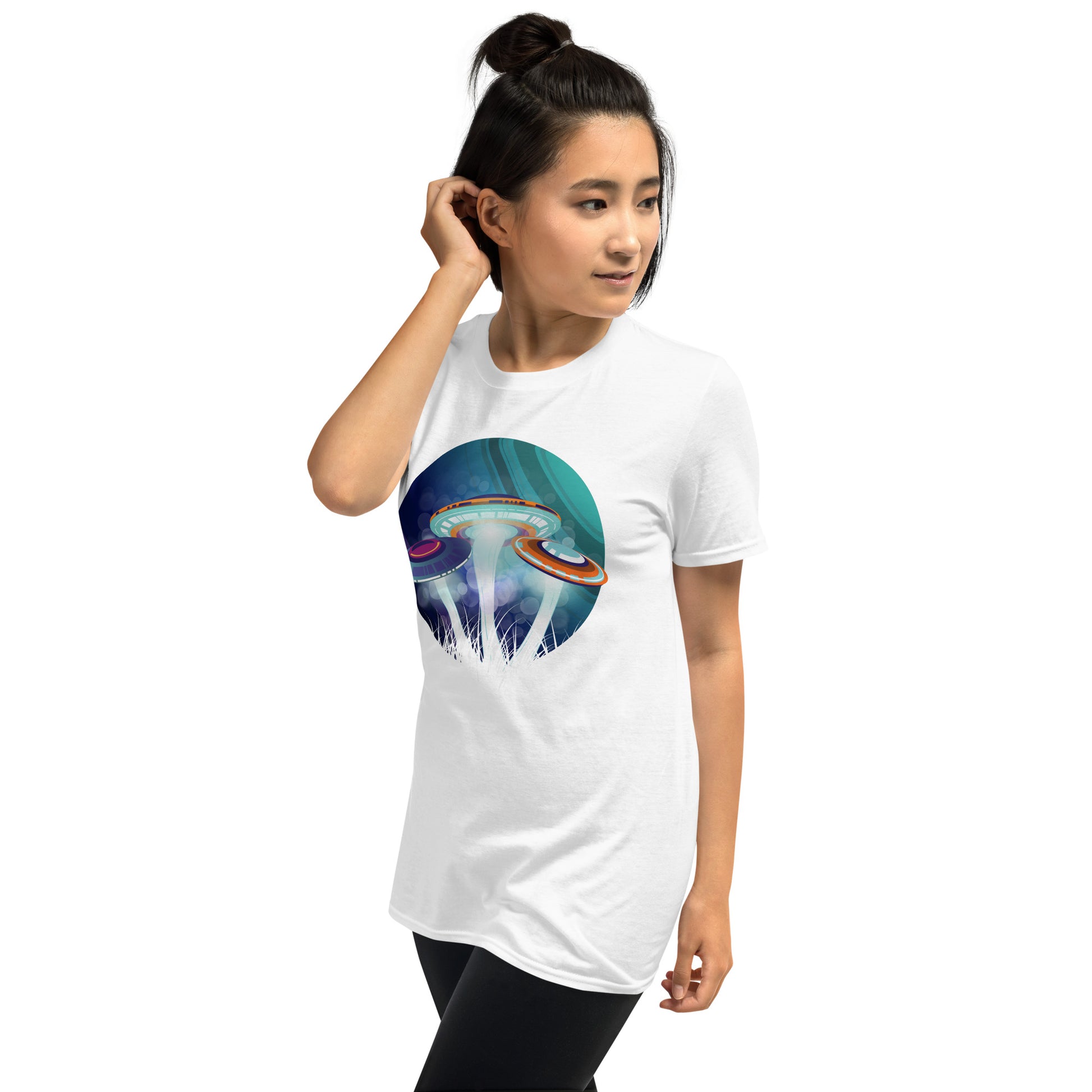 shroomfos short sleeve unisex t-shirt white mockup