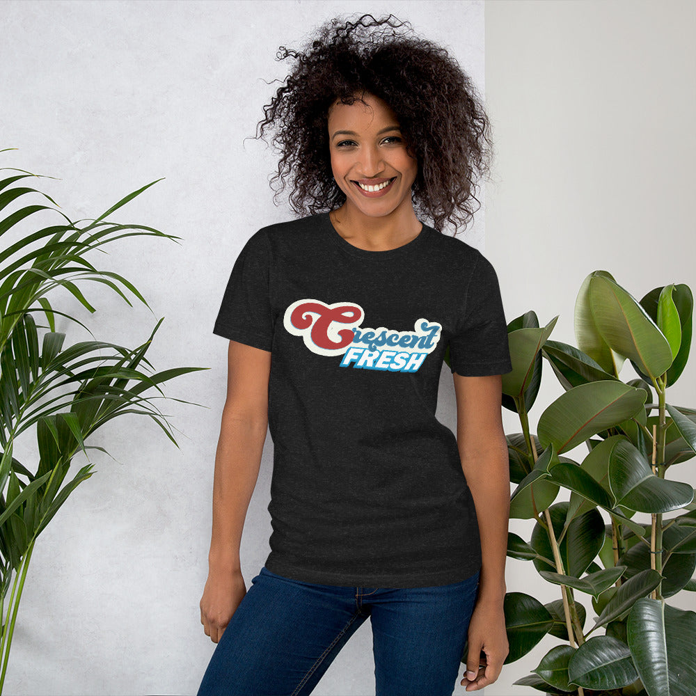 Crescent Fresh Short-sleeve Unisex T-shirt Heather Black Mockup