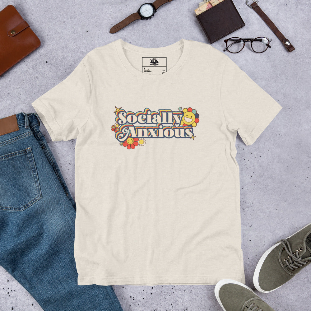 Socially Anxious Short-sleeve Unisex T-shirt Dust Flat