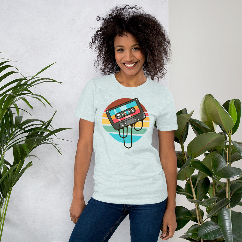 oozing nostalgia short sleeve unisex t-shirt ice blue mockup