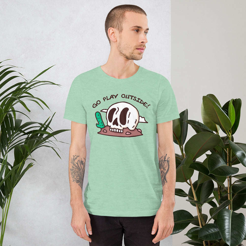 Go Play Outside Short-Sleeve Unisex T-shirt Mint Mockup