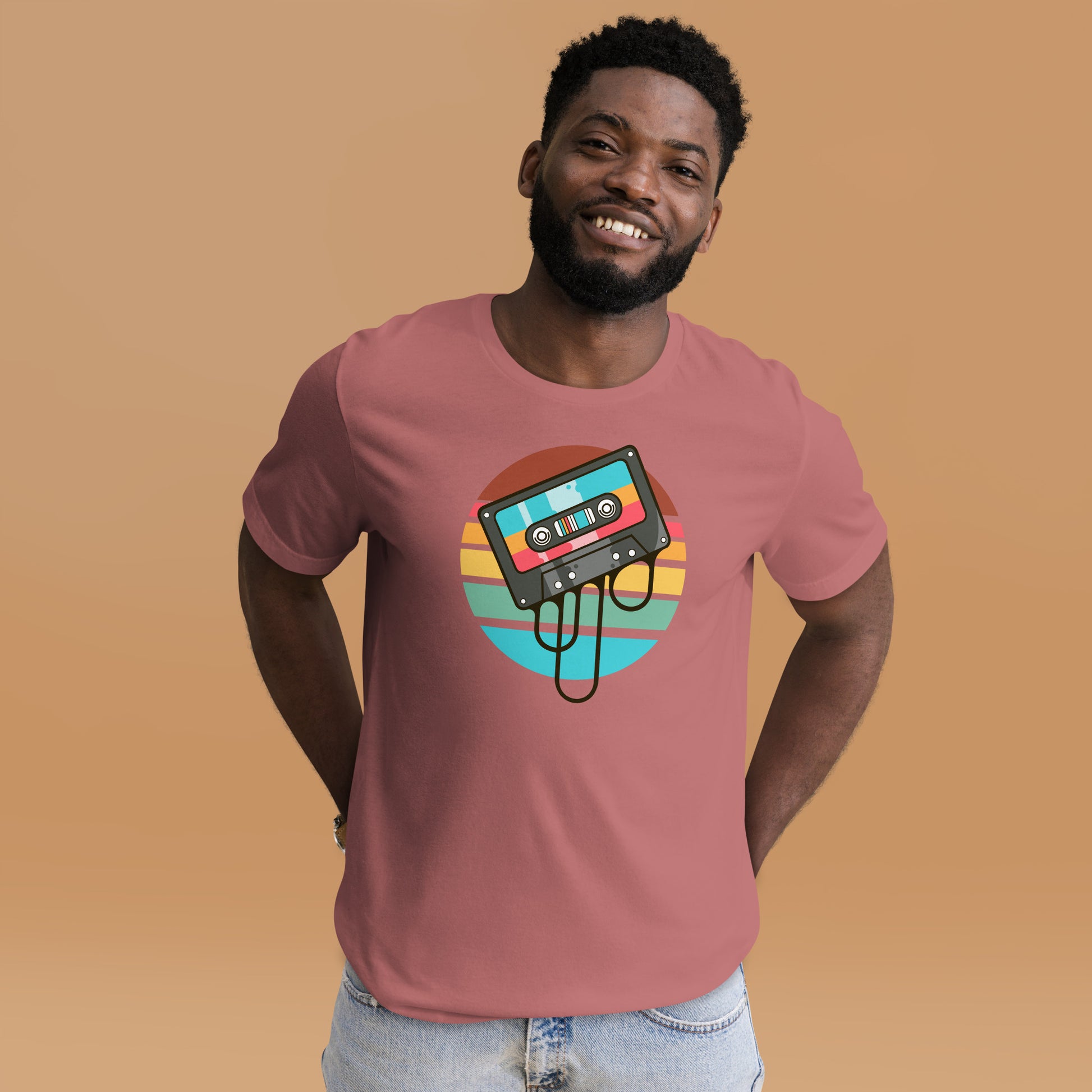 oozing nostalgia short sleeve unisex t-shirt mauve mockup