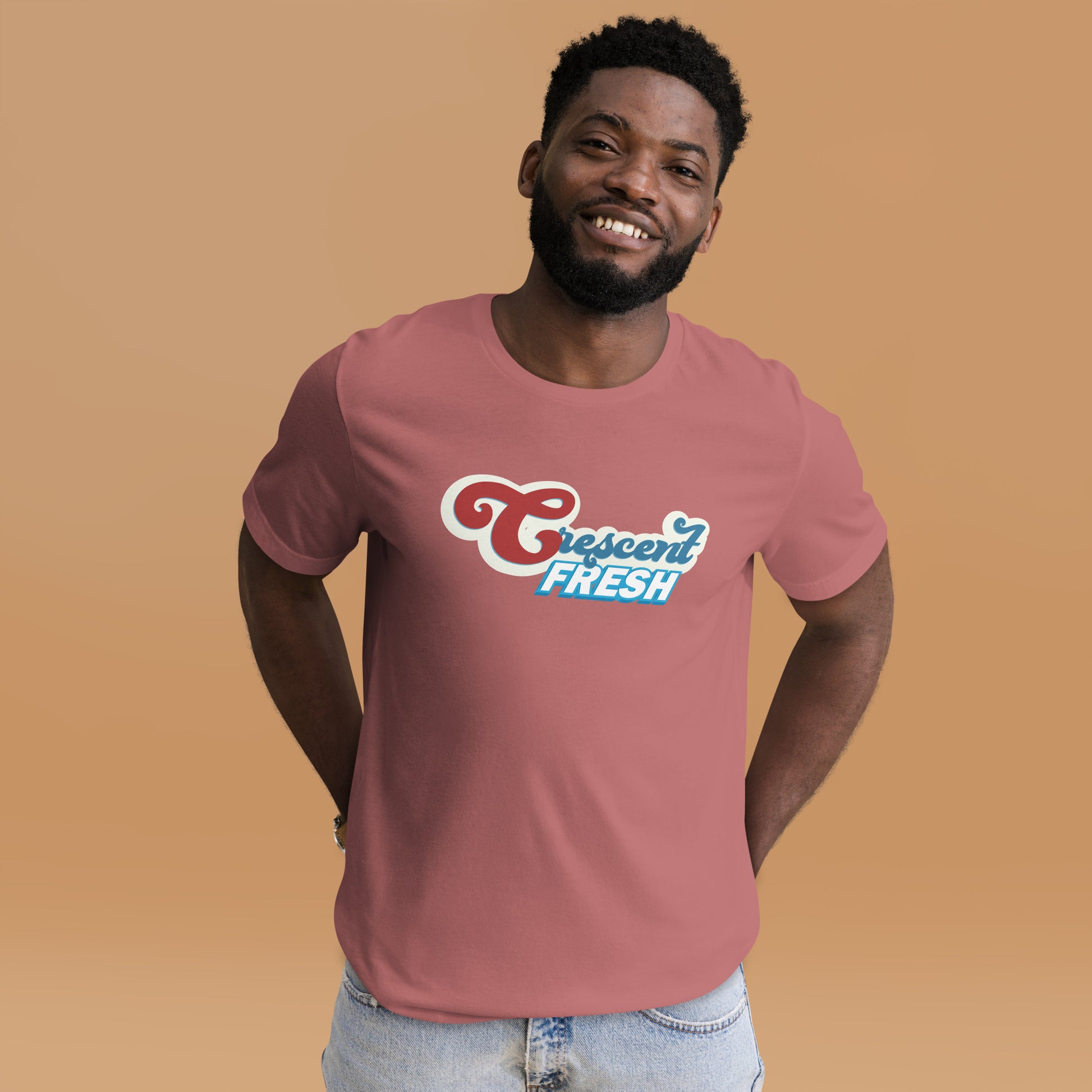 Crescent Fresh Short-sleeve Unisex T-shirt Mauve Mockup