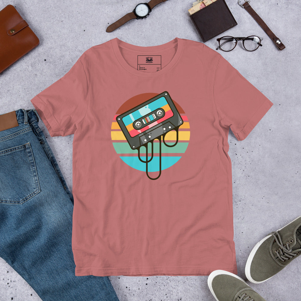 oozing nostalgia short sleeve unisex t-shirt mauve flat