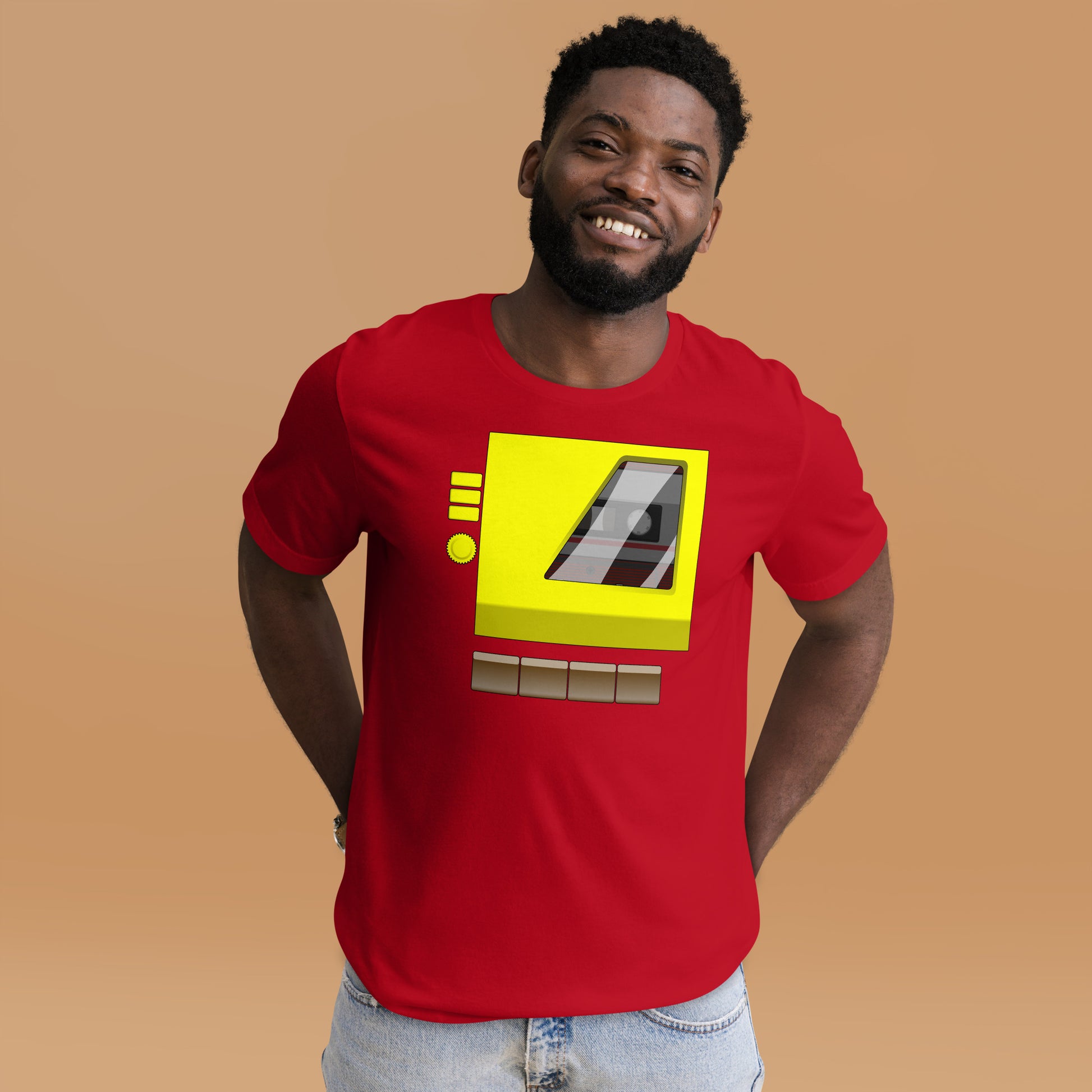 Blast the Noise Transformers Autobot Blaster Boombox Short-Sleeve Unisex T-shirt Mockup 1