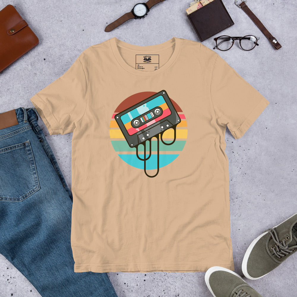 oozing nostalgia short sleeve unisex t-shirt tan flat