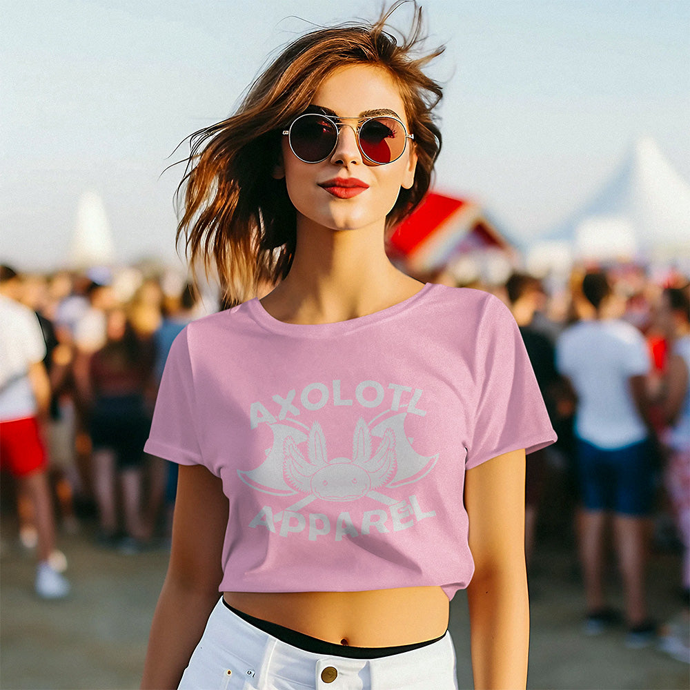 Axolotl-apparel-logo_Womens_Short-sleeve_T-shirt_Pink_Mockup