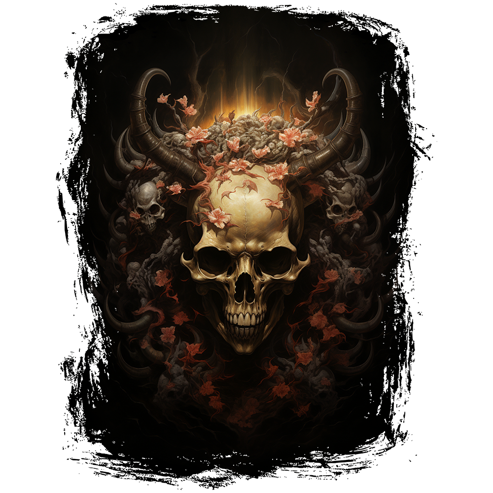 Skull-Wreath_Short-Sleeve_Unisex_T-Shirt_Art