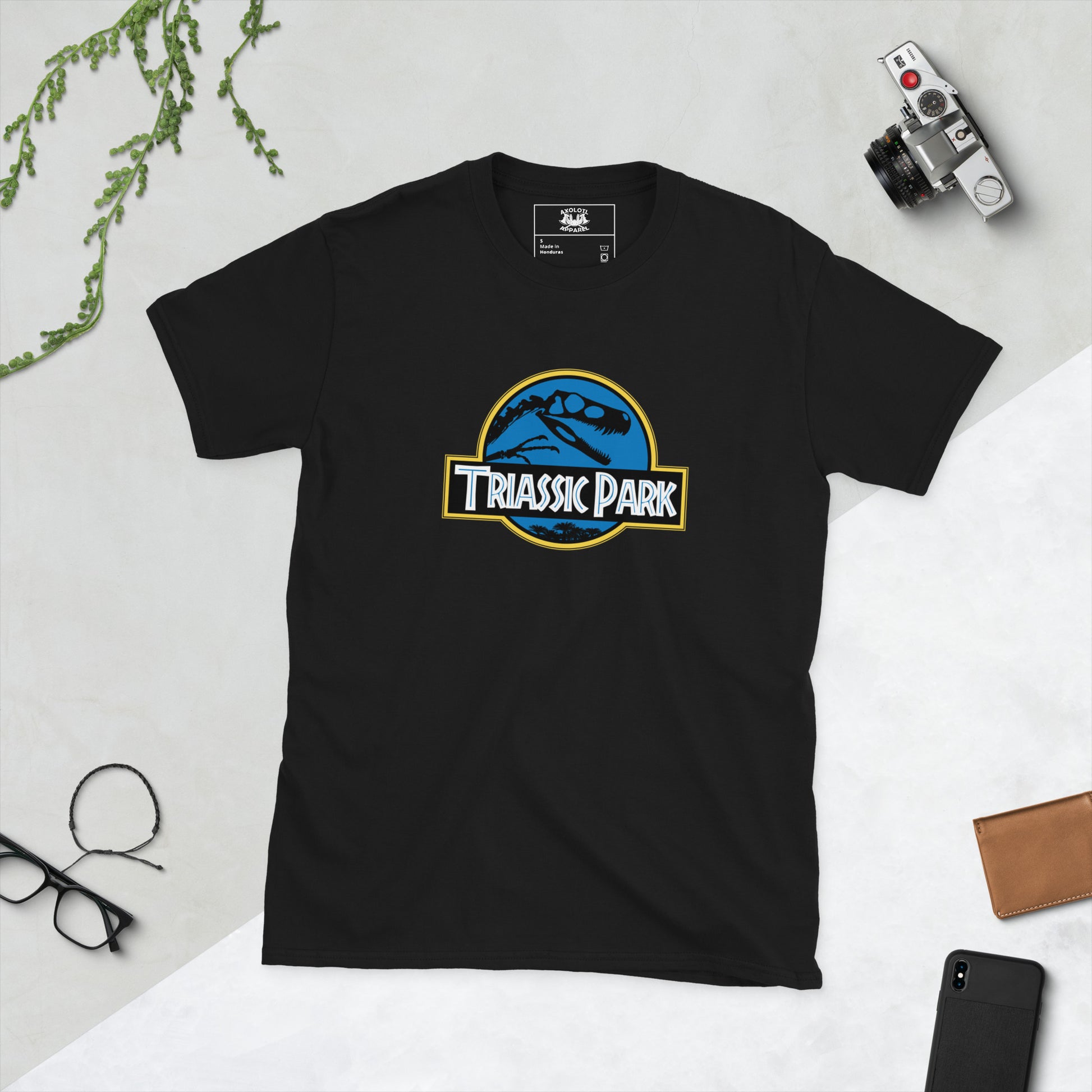 Triassic Park Black Unisex Short Sleeve T-Shirt