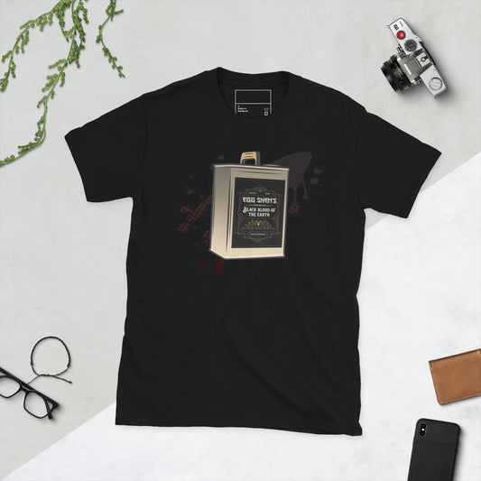 Black Blood of the Earth Short-sleeve Unisex T-shirt Black Flat