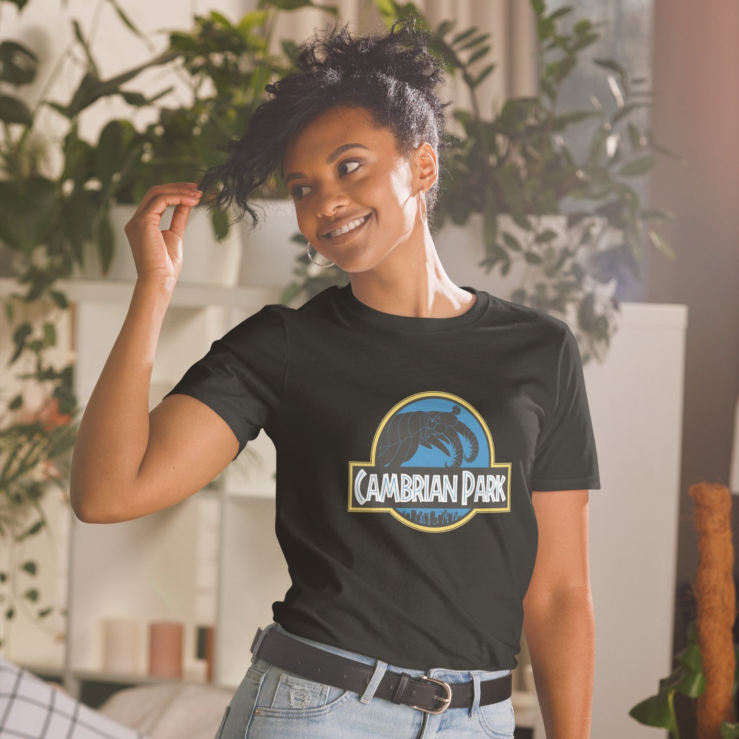 Cambrian Park Unisex Short Sleeve T-shirt black mockup