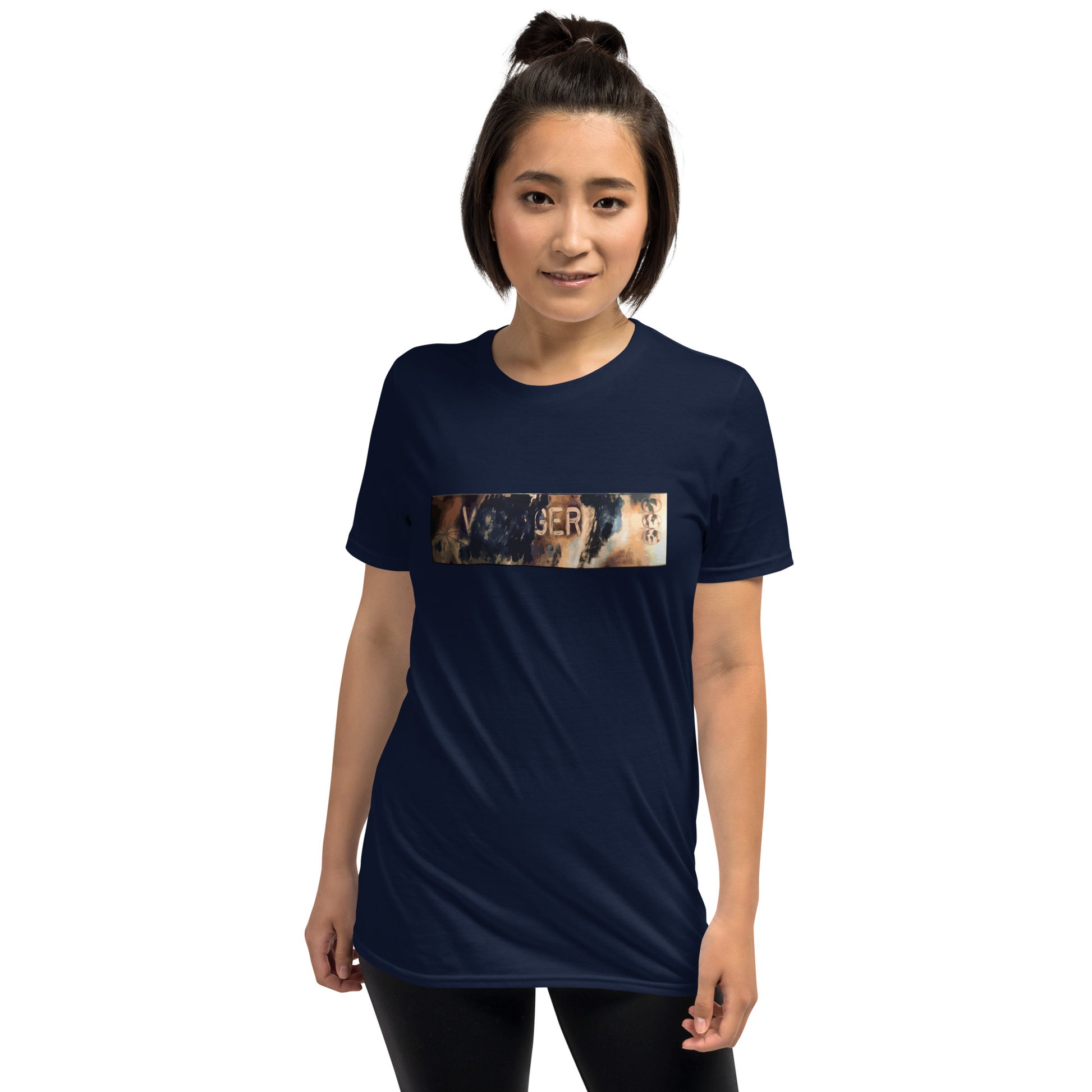 VGER Short-sleeve Unisex T-shirt Navy Mockup