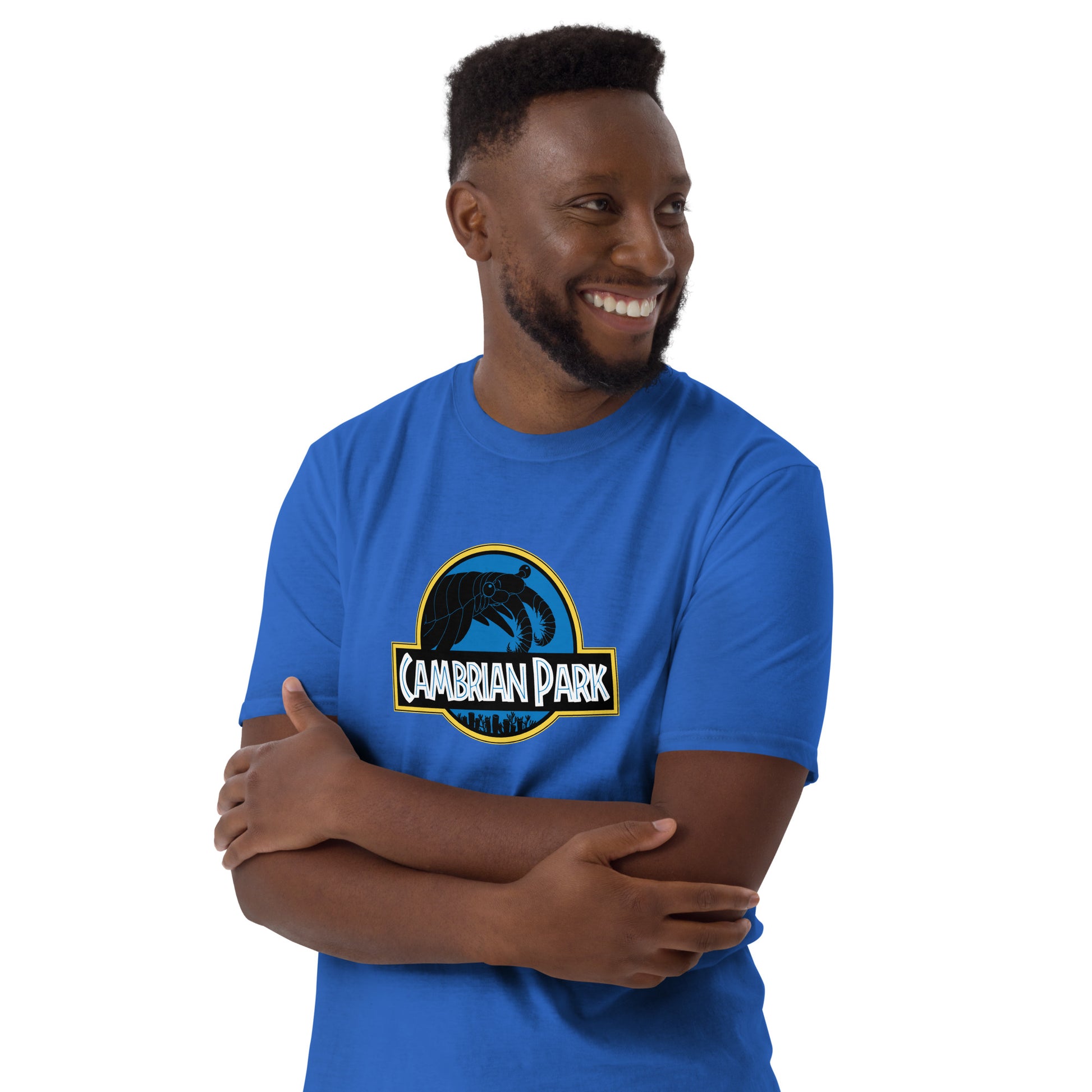 Cambrian Park Unisex Short Sleeve T-shirt blue mockup