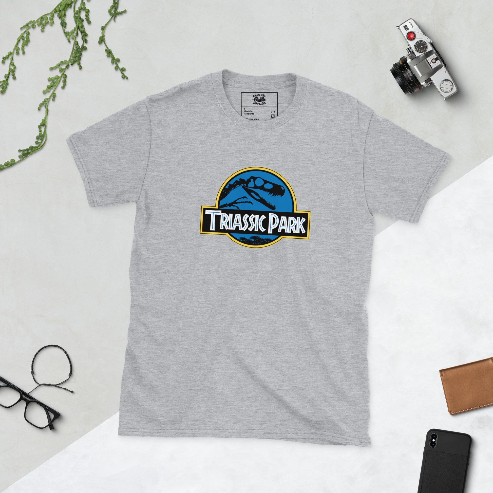 Triassic Park Grey Unisex Short Sleeve T-Shirt