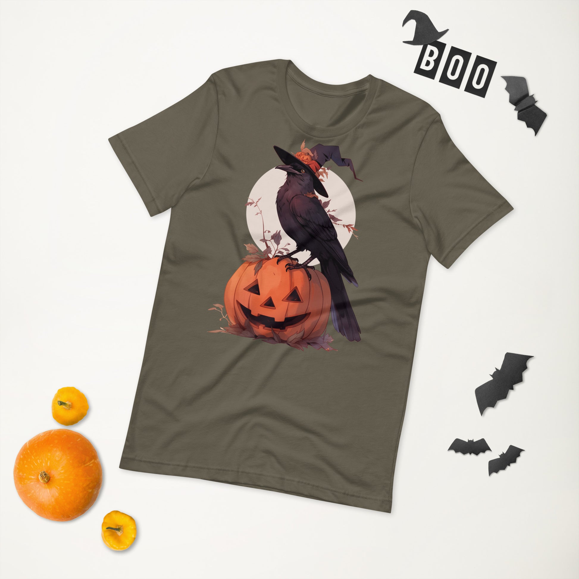 HallowRaven short sleeve unisex t-shirt army flat