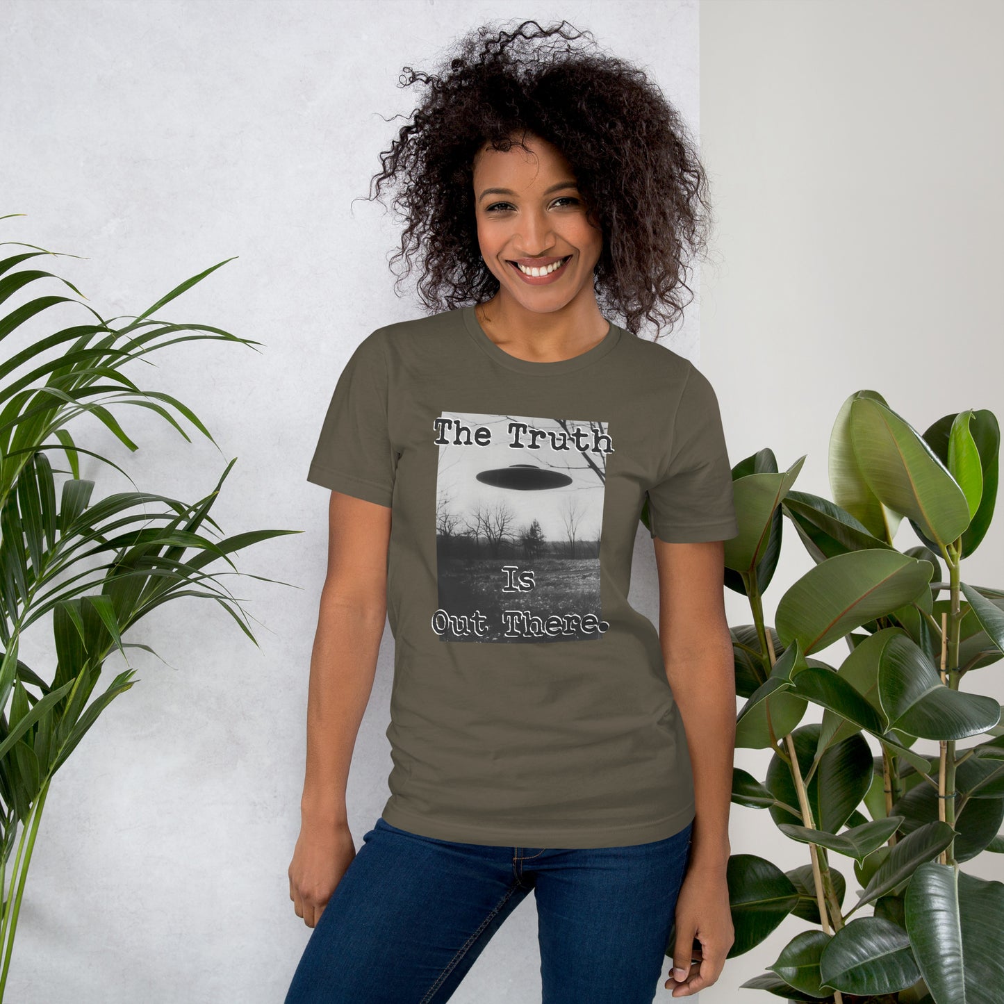 The Truth Is Out There Short-sleeve Unisex T-shirt Army Mockup
