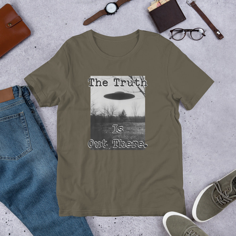 The Truth Is Out There Short-sleeve Unisex T-shirt Army Flat