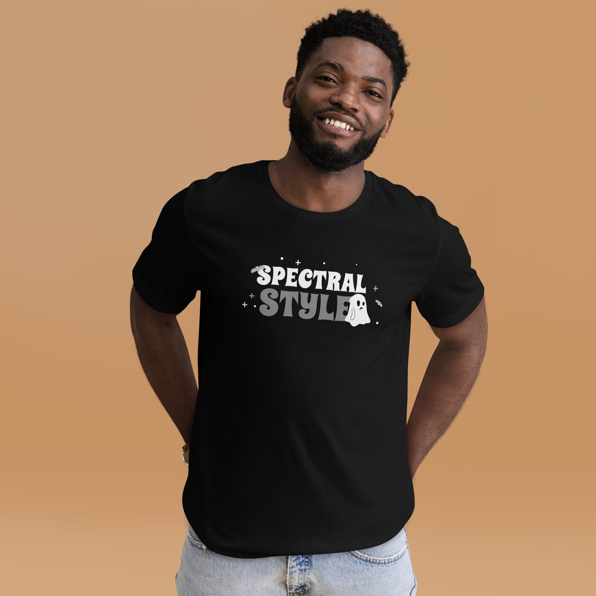 Spectral Style Short-sleeve Unisex T-shirt Black Mockup