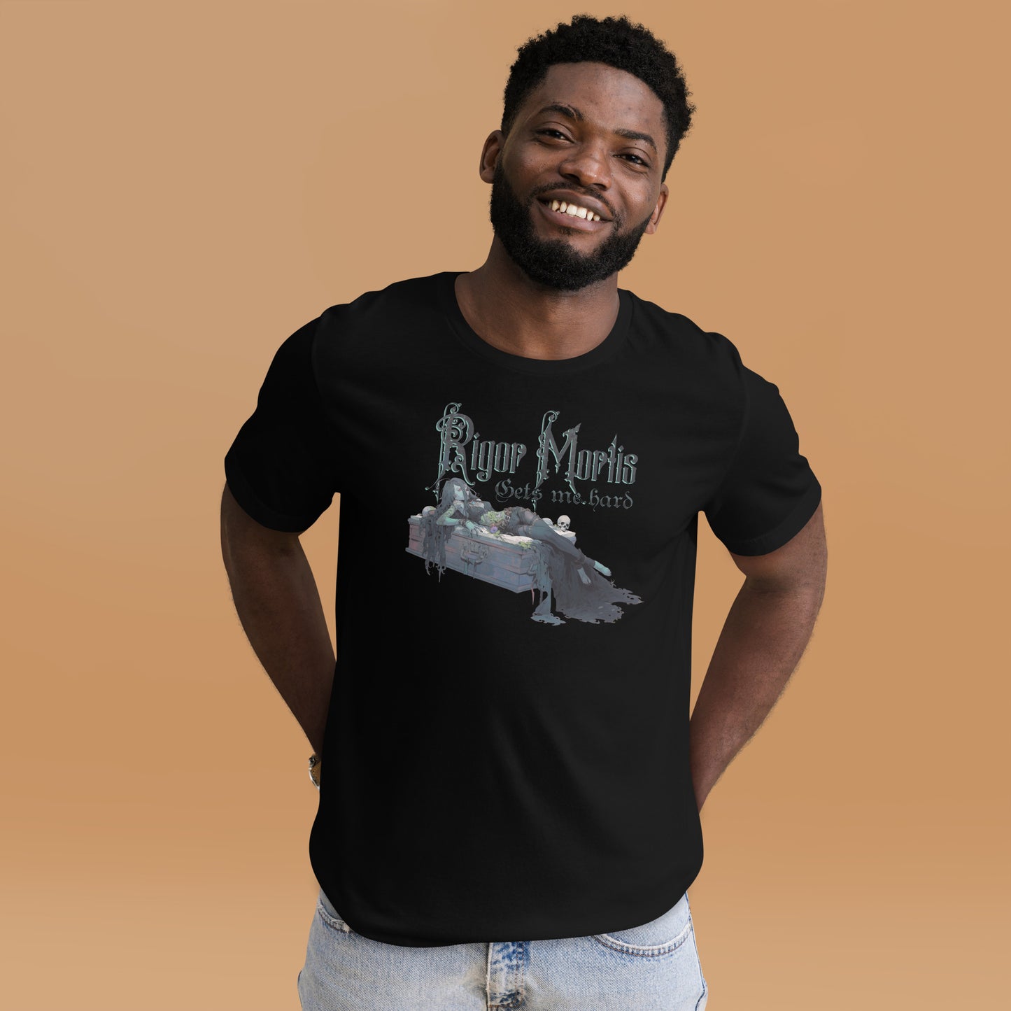 Rigor Mortis Short Sleeve Unisex T-shirt black mockup