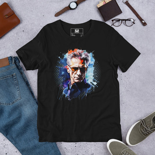 Cronenberg_Short-sleeve_Unisex_T-shirt_Black_Flat