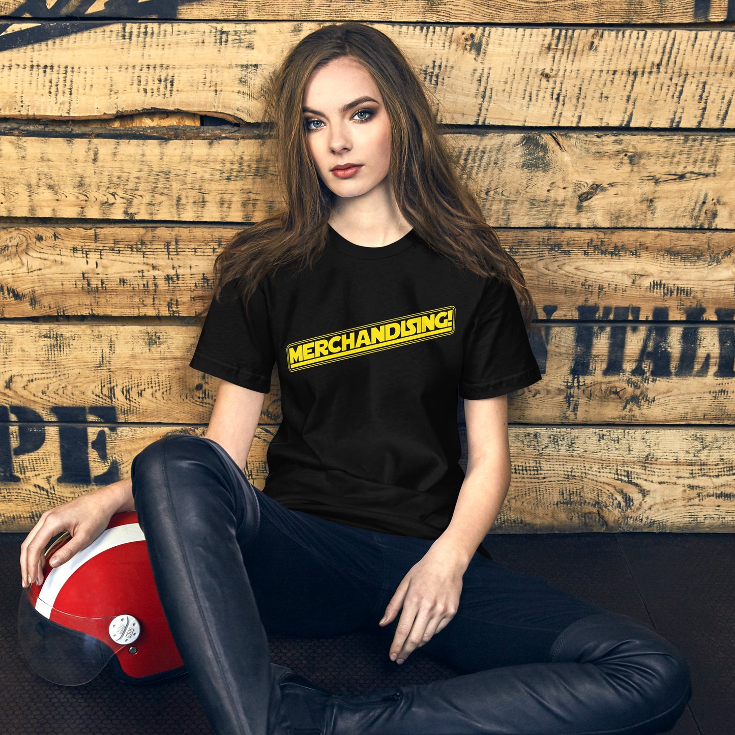 Merchandising Short-sleeve Unisex T-shirt Black Mockup