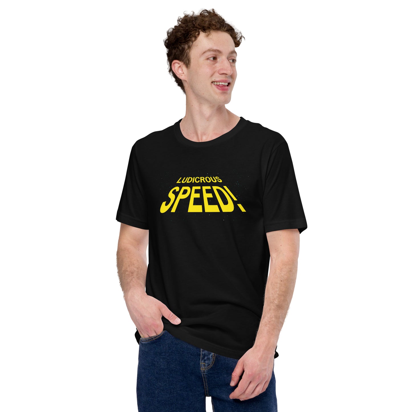 Ludicrous Speed Short-sleeve Unisex T-shirt Black Mockup