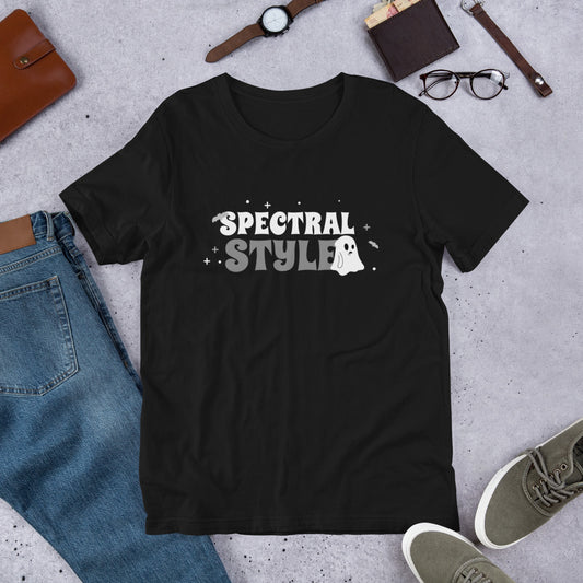 Spectral Style Short-sleeve Unisex T-shirt Black Flat