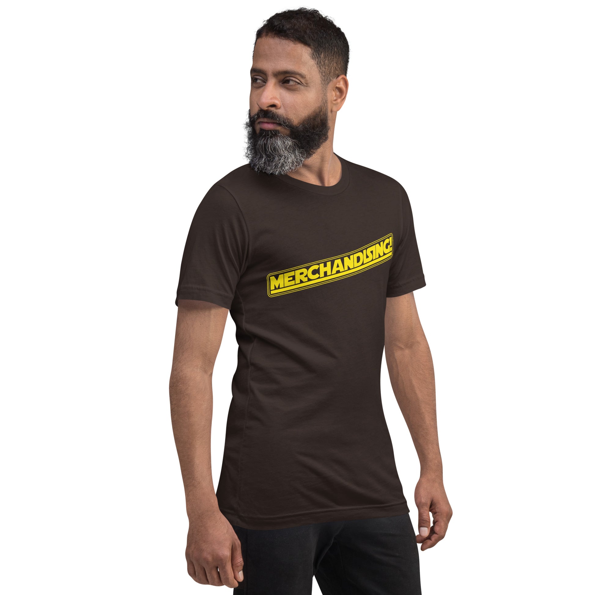Merchandising Short-sleeve Unisex T-shirt Brown Mockup