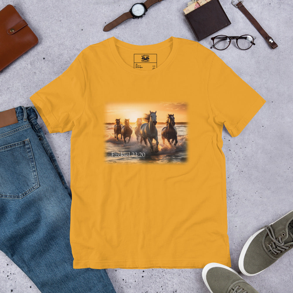 Ezekiel 23:20 Mustard Short-Sleeve Unisex T-Shirt