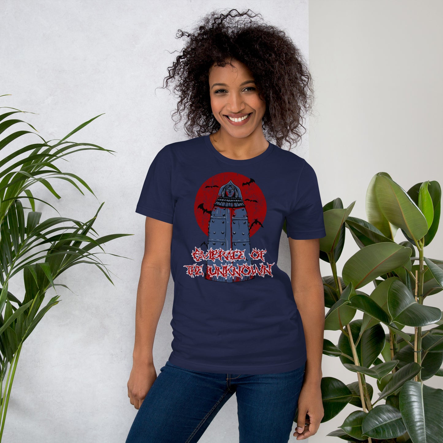 Embrace of the Unknown Short-sleeve Unisex T-shirt Navy Mockup