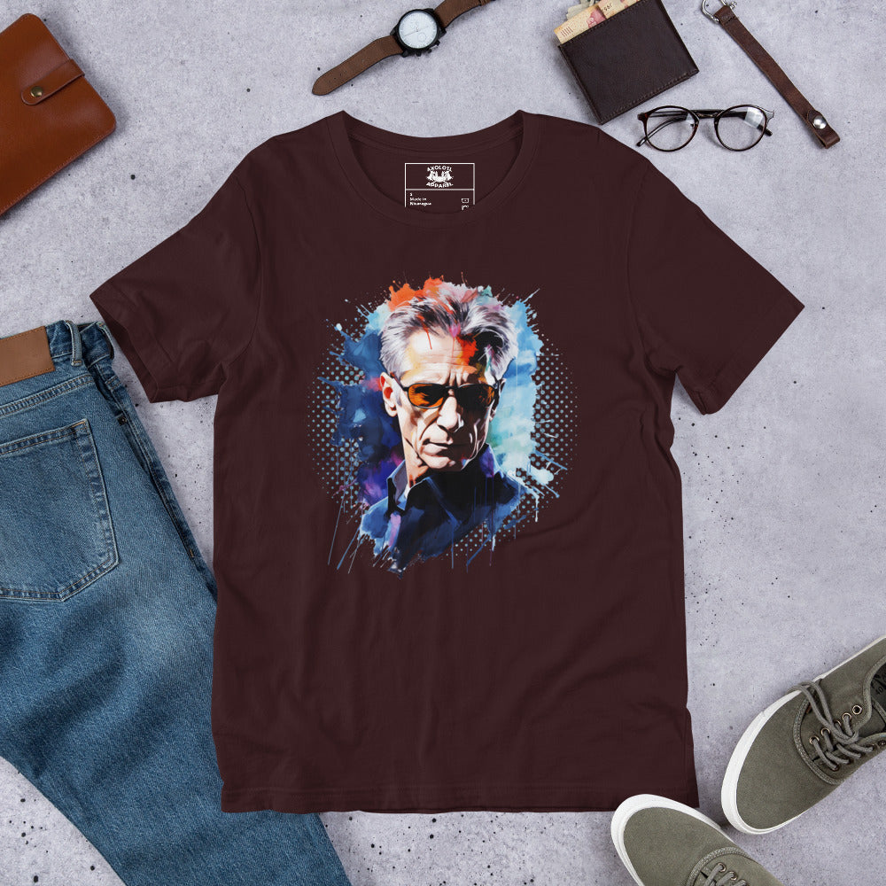 Cronenberg_Short-sleeve_Unisex_T-shirt_Oxblood_Flat
