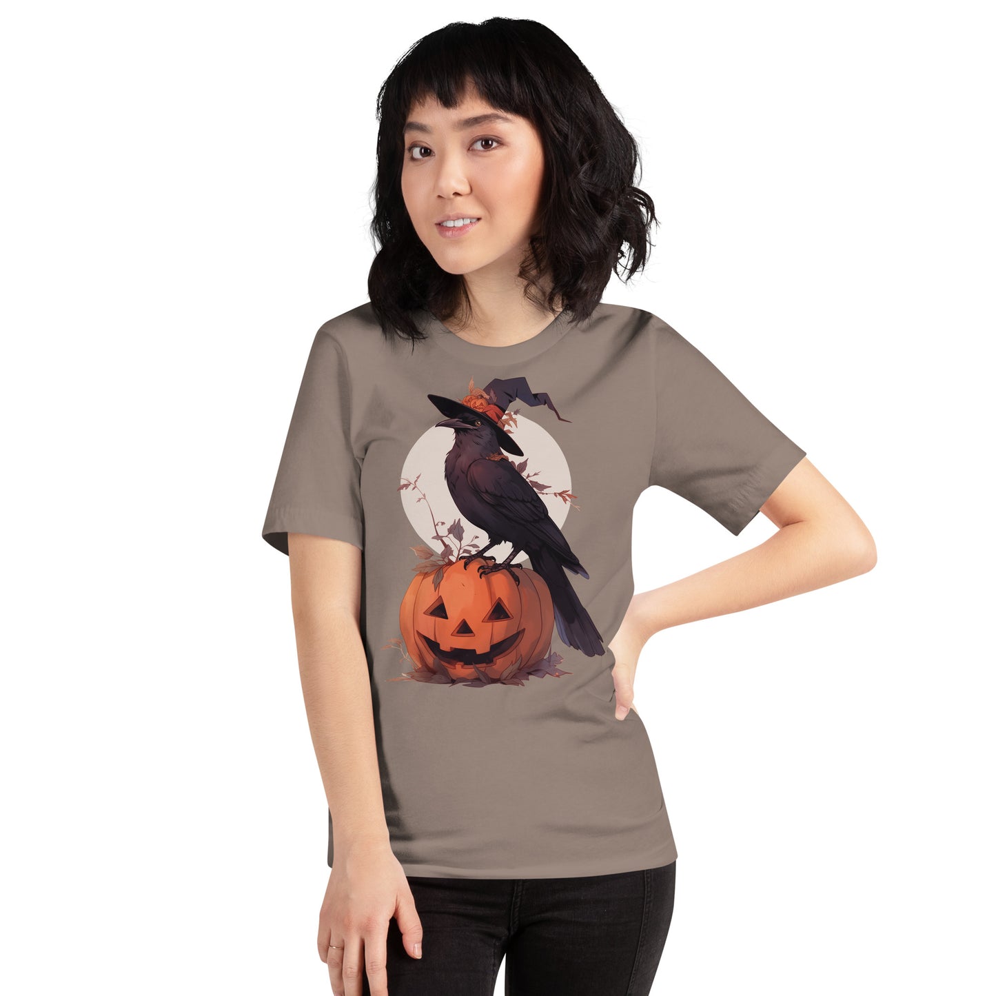 HallowRaven short sleeve unisex t-shirt pebble mockup