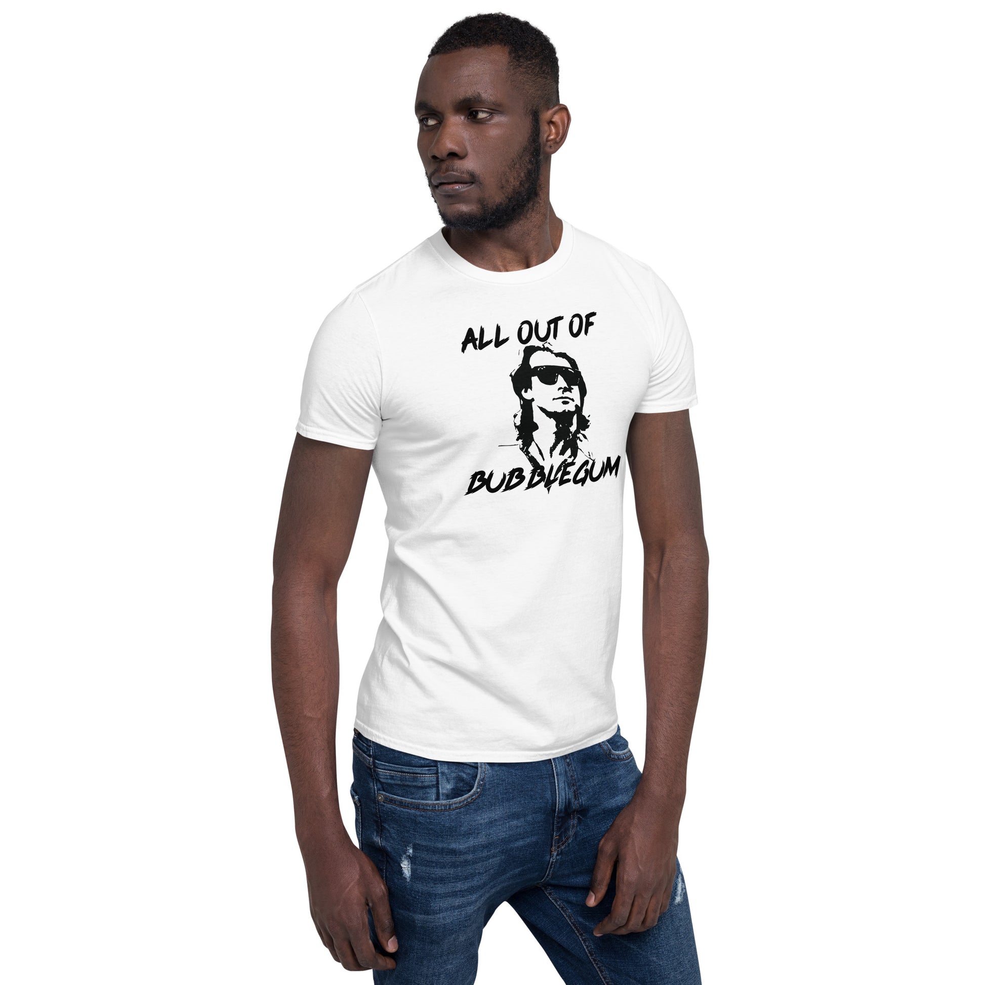 All Out Of Bubblegum Short-sleeve Unisex T-shirt White Mockup