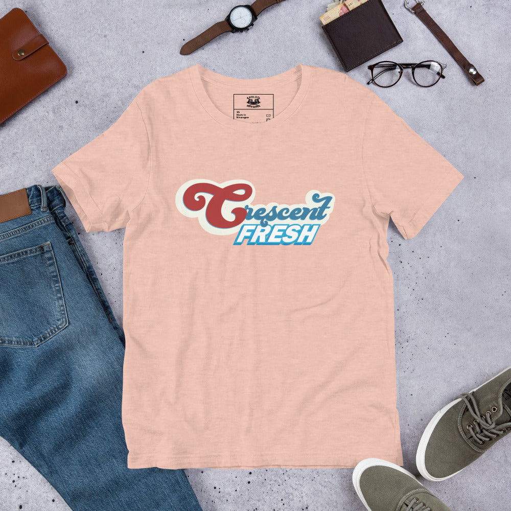 Crescent Fresh Short-sleeve Unisex T-shirt Peach Flat